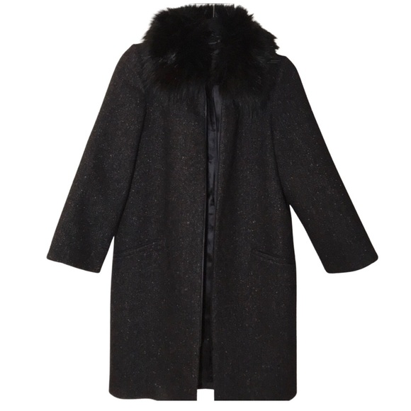ZARA coat with faux fur collar size S - Picture 2 of 9